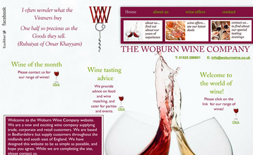 The Woburn Wine Company - Designed by Walk in Webshop