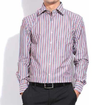 Wholesale White And Pin Stripe Burgundy Shirt